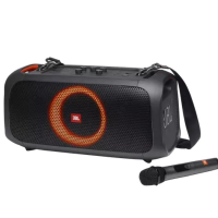 Alto Falante Portátil com Luzes e Microfone Sem Fio Integrados JBL Party/box On-The-Go